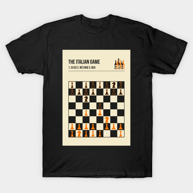 The Italian Game Chess Openings Art Book Cover Poster T-Shirt by jornvanhezik